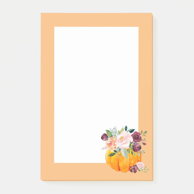 fall, floral, pumpkin notes (Front)