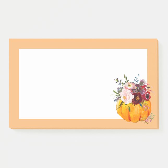 fall, floral, pumpkin notes (Front)