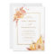 Fall Floral Pumpkin Rustic Wedding Gold Script