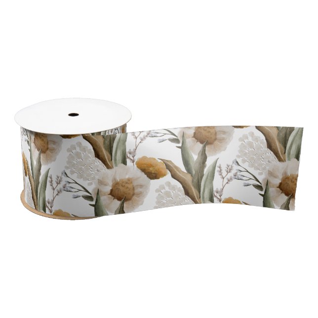 Fall Floral Ribbon  (Spool)