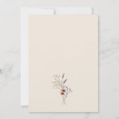 Fall Floral Save The Date Flat Card (Back)