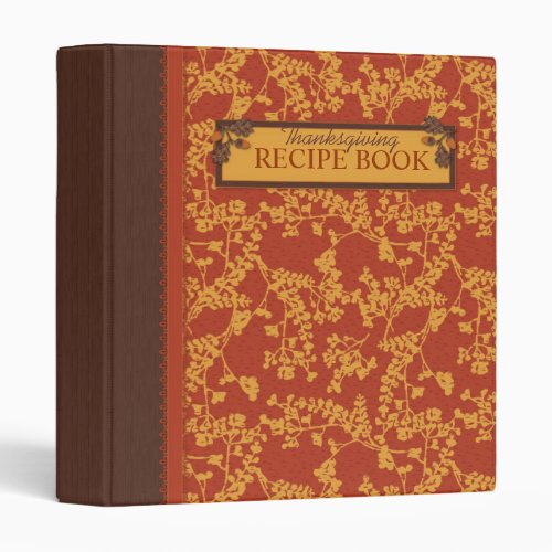 Fall Floral Stems in Warm in Autumn Colors Binder