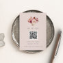 Fall Floral Teacup Bridal Shower Registry QR Code Enclosure Card