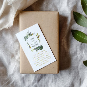 Fall Floral Thank You and Care Autumn Enclosure Card