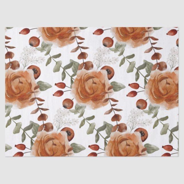 Fall Floral Tissue Paper  (Front)