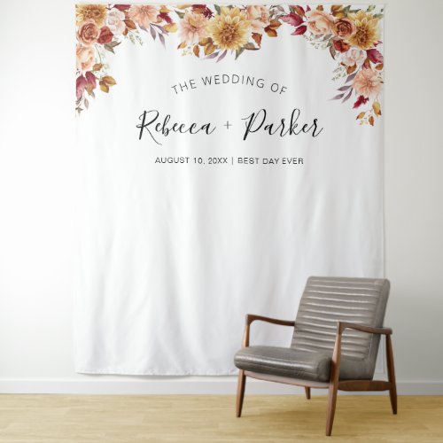 Fall floral WEDDING Backdrop Photo booth