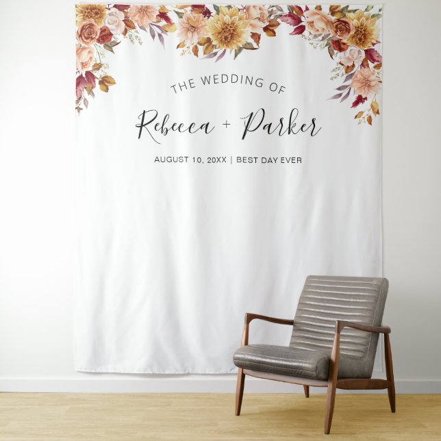 Fall floral WEDDING Backdrop Photo booth (In Situ)