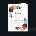 Fall Floral Wedding Booklet Program<br><div class="desc">Capture just the right mood when you create your own wedding booklet program. No one knows what you want better than you do. Start with this elegant fall floral template. Easily add your wedding ceremony details. Be sure to check out the coordinating items in the Autumn celebration collection. It is...</div>