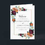 Fall Floral Wedding Booklet Program<br><div class="desc">Capture just the right mood when you create your own wedding booklet program. No one knows what you want better than you do. Start with this elegant fall floral template. Easily add your wedding ceremony details. Be sure to check out the coordinating items in the Autumn celebration collection. It is...</div>
