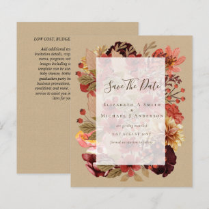 Fall Floral Wedding - Burgundy Orange BUDGET