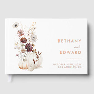 Fall Floral Wedding Foil Guest Book