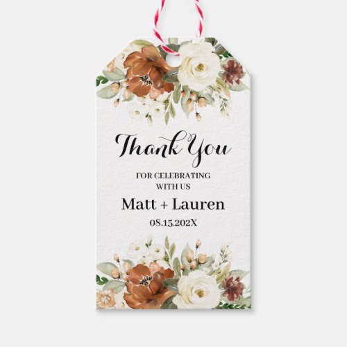 Fall Floral Wedding Gift Tags
