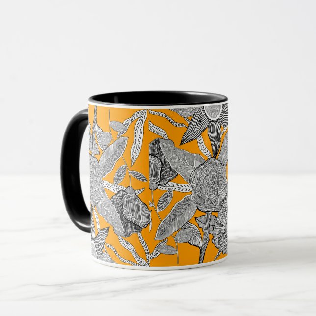 Fall florals mug (Front Left)