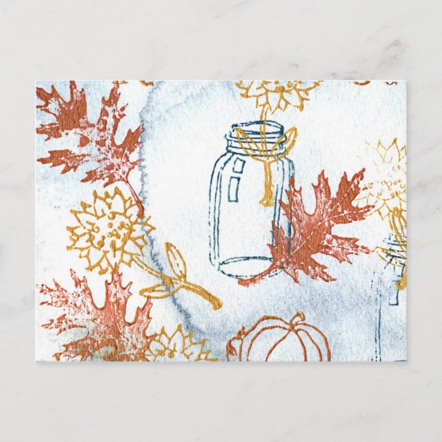 Fall Florals Postcard (Front)