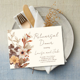 Fall Florals Rehearsal Dinner Invitation