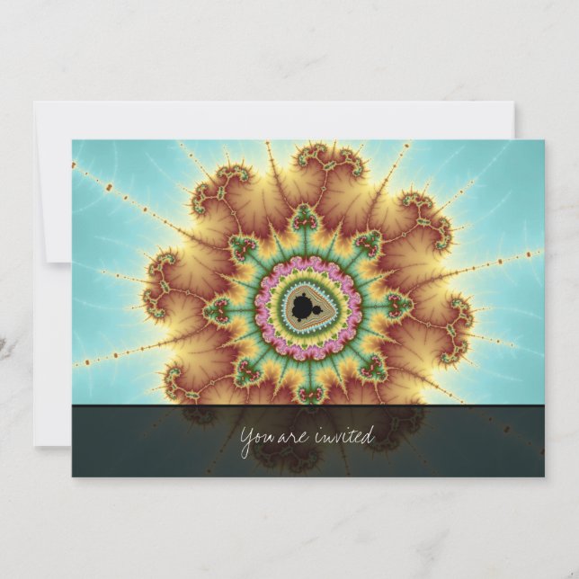 Fall Flower - Fractal Art Invitation (Front)