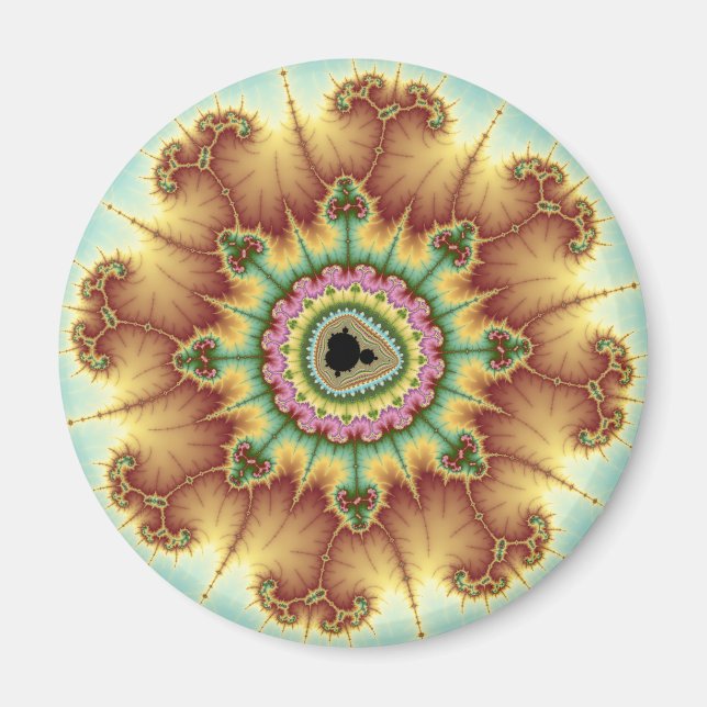 Fall Flower - Fractal Art Magnet (Front)