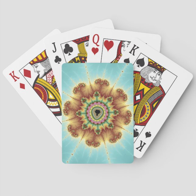 Fall Flower - Fractal Art Poker Cards (Back)