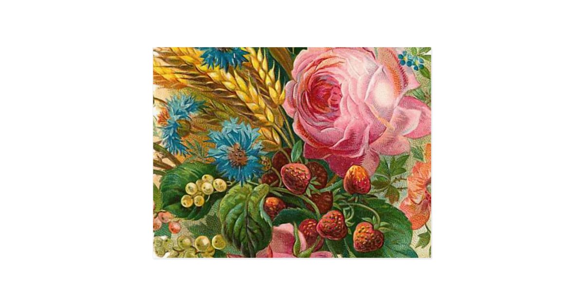 quot fall flower harvest quot vintage postcard zazzle com paper flower balls
