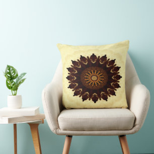 Fall Flower Mandala..... Throw Pillow