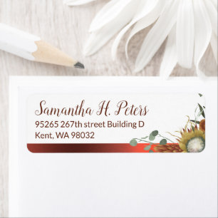 Fall Flowers Address Label Sheet