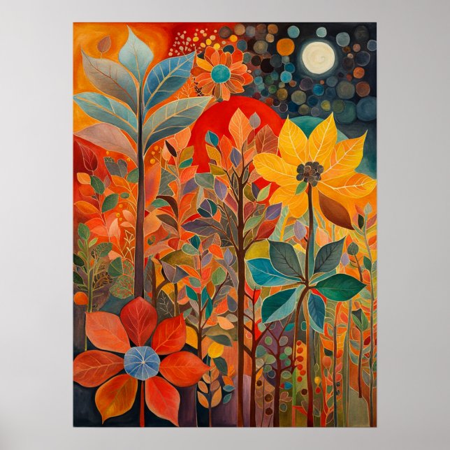 Fall Flowers Artwork Poster (Front)
