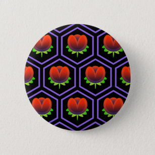 Fall Flowers Button