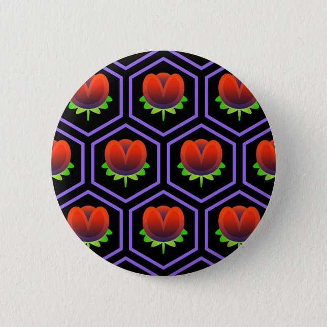 Fall Flowers Button (Front)