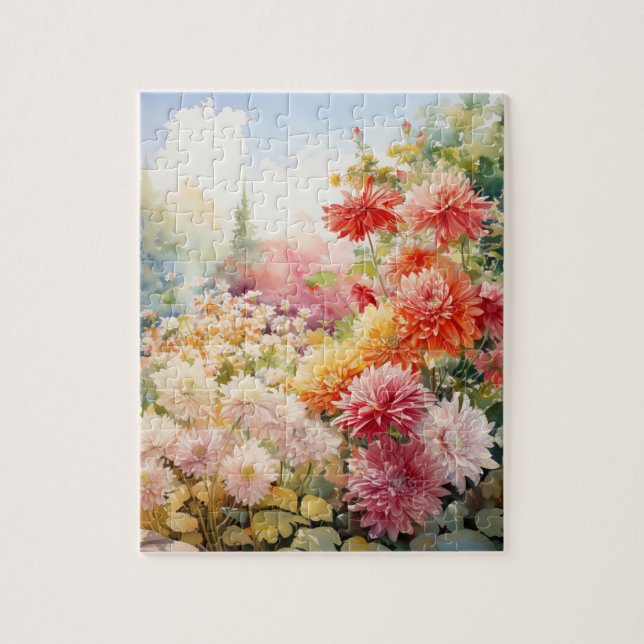 Fall Flowers Chrysanthemums Puzzle 110 Pcs. 8"x10" (Vertical)
