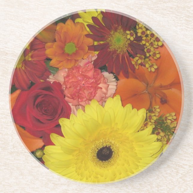 Fall Flowers Coaster (Front)