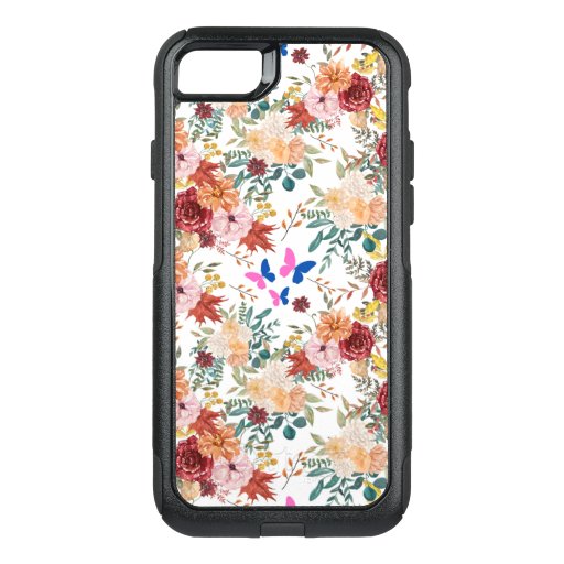 Fall flowers garden OtterBox commuter iPhone SE/8/7 case