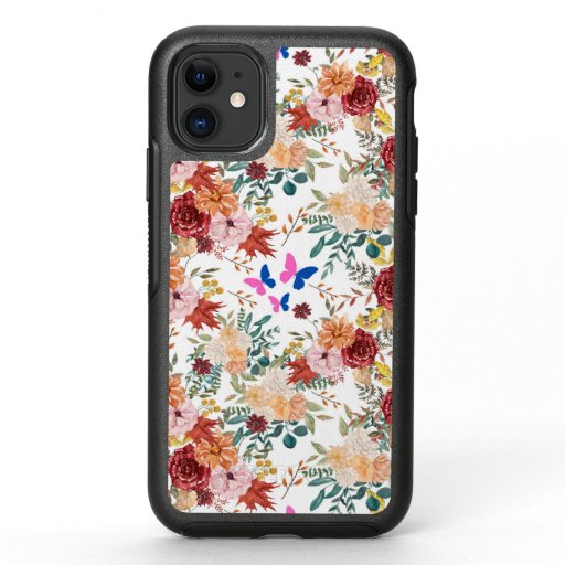 Fall flowers garden OtterBox symmetry iPhone 11 case