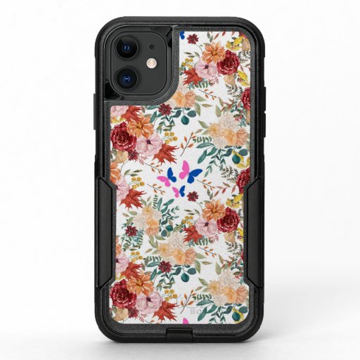Fall flowers garden OtterBox commuter iPhone 11 case