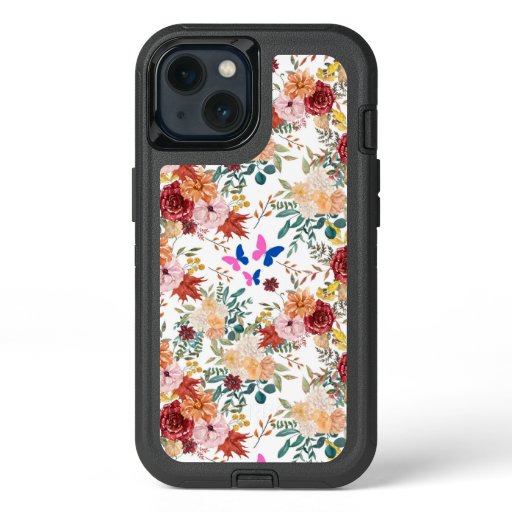 Fall flowers garden iPhone 13 case