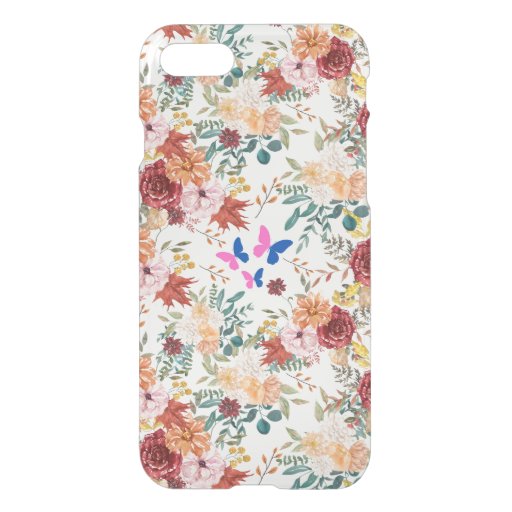 Fall flowers garden iPhone SE/8/7 case