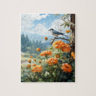 Fall Flowers Marigold Puzzle 110 Pcs. 8"x10"