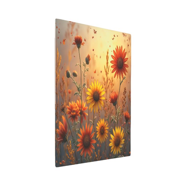  Fall Flowers Metal Wall Art (3/4)