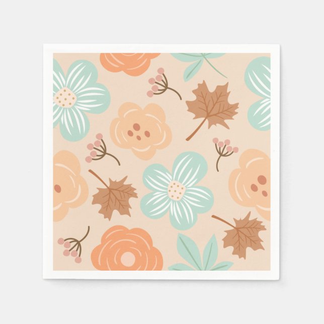 Fall Flowers Napkins (Front)