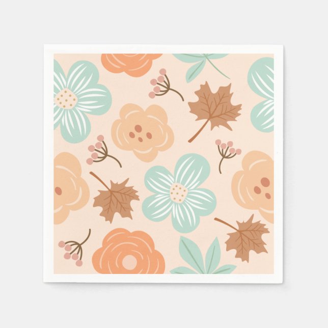 Fall Flowers Napkins (Front)