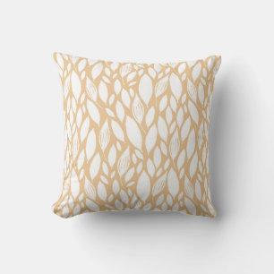 Fall Flowers Orange Throw Pillow
