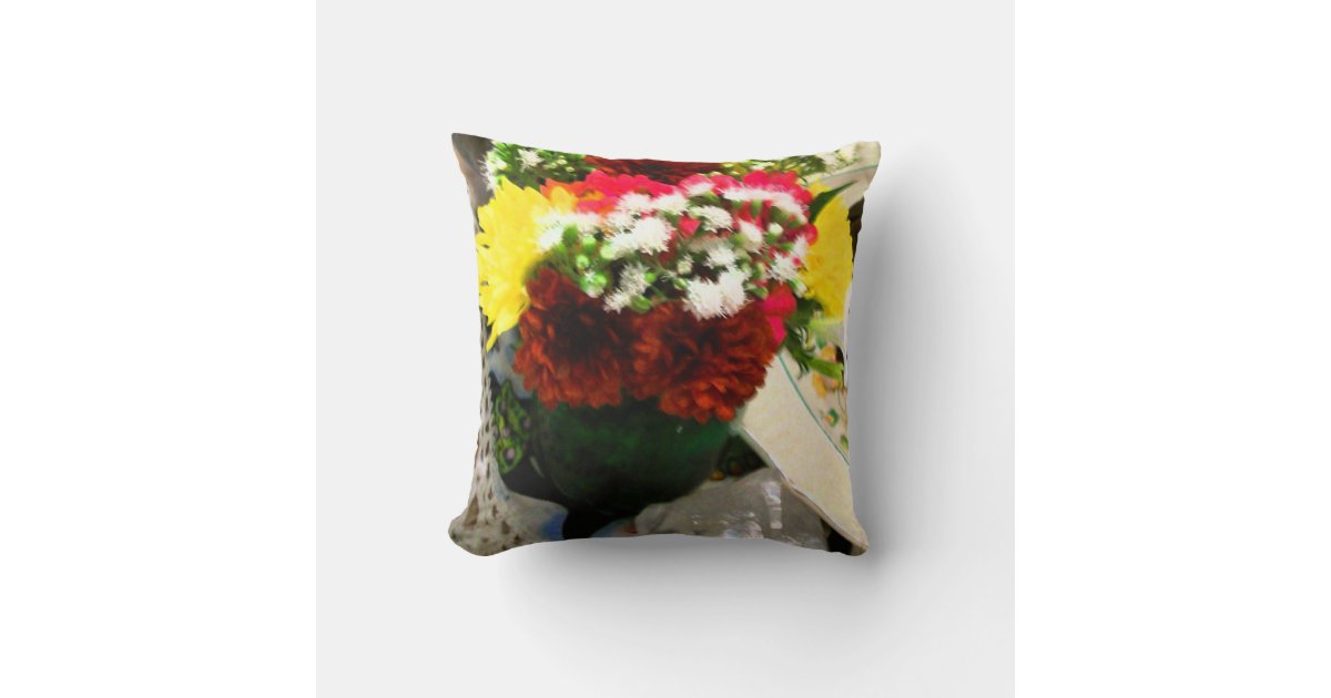 Fall Flowers Pillow | Zazzle