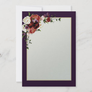 Fall Flowers Terracotta Cream Burgundy floral Invitation