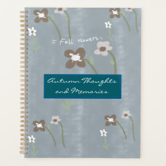 Fall Flowers Watercolor Autumn Notebook