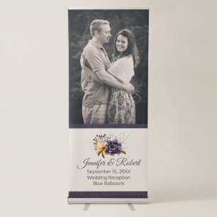 Fall Flowers Wedding Reception Photo Retractable Banner