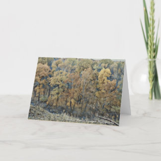 Fall Foliage-A Tribute to VanGogh Letterpress Thank You Card