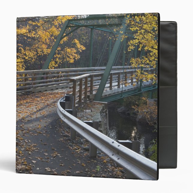 Fall foliage and a bridge over the Millers 3 Ring Binder (Front/Inside)