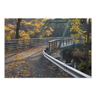 Fall foliage and a bridge over the Millers Photo Print