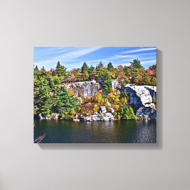 Fall Foliage around Lake Minnewaska Canvas Print (Front)