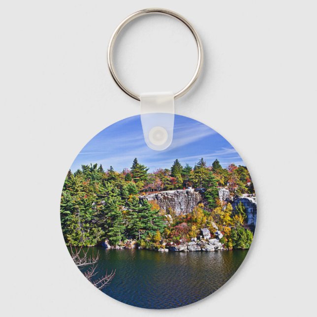Fall Foliage around Lake Minnewaska Keychain (Front)