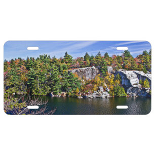 Fall Foliage around Lake Minnewaska License Plate